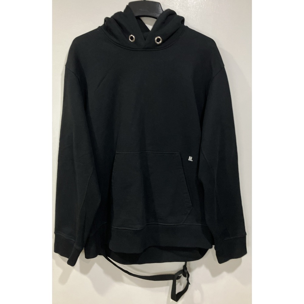 Helmut Lang Black Strap Hoodie Size Men's XXL/Women's XXXL - Picture 1 of 10